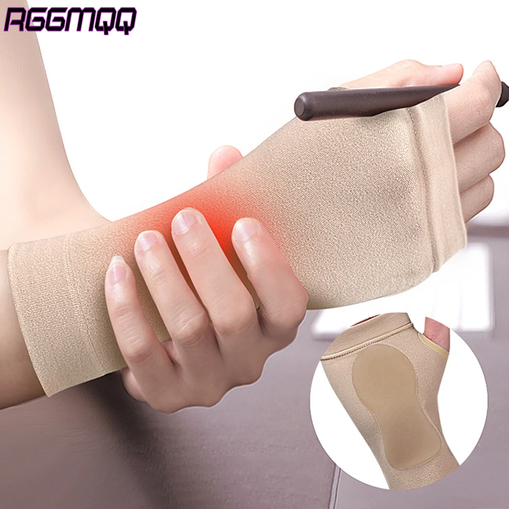 

1 шт. перчатки для поддержки запястья и большого пальца — компрессионные рукава с гелевыми подушечками от артрита — дышащий дизайн без пальцев для облегчения боли