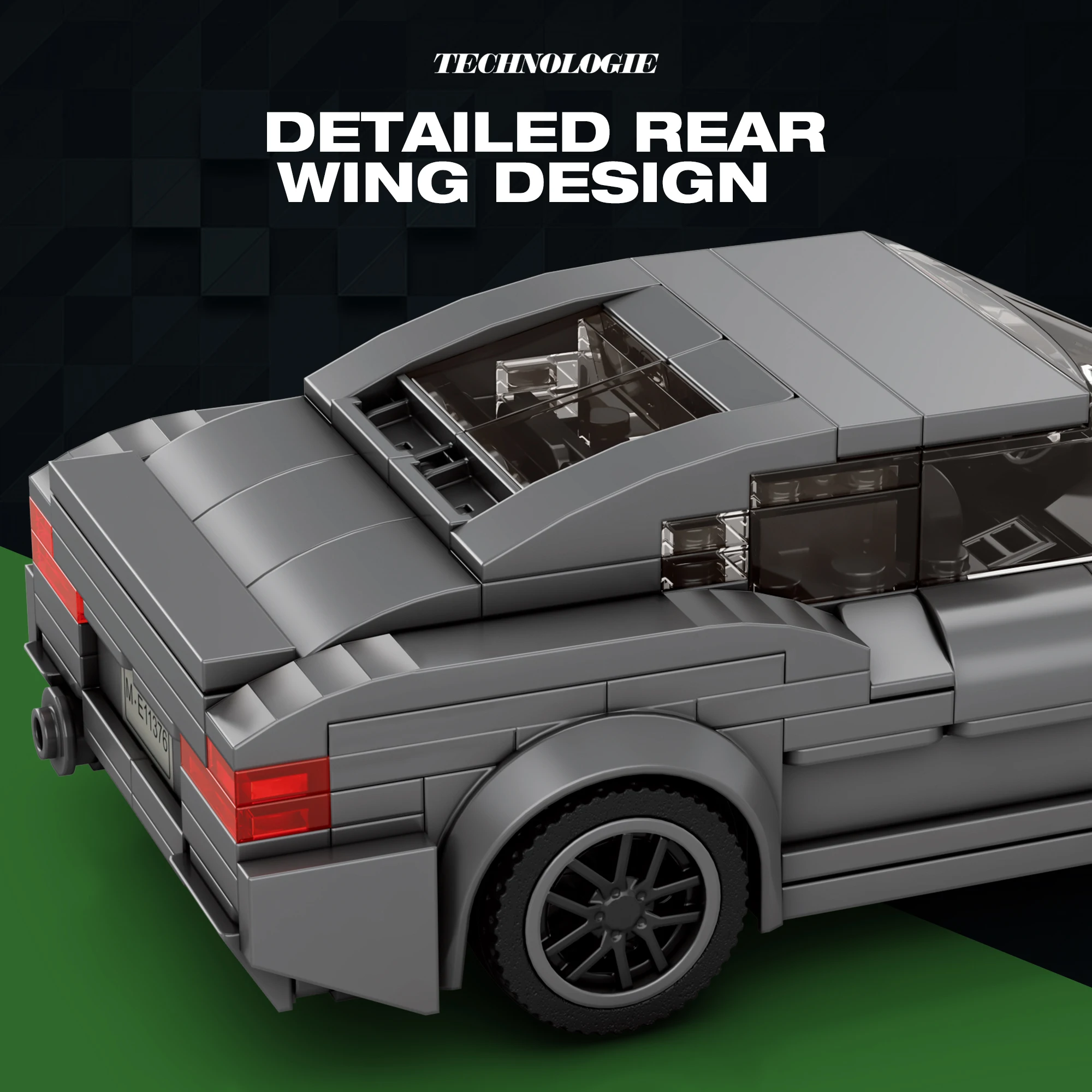 مجموعة مكعبات بناء السيارة الرياضية للبالغين، مجموعة ألعاب نموذج عرض قابلة للجمع لسيارة السباق، هدية إبداعية للأطفال الأولاد والبنات، 369 قطعة