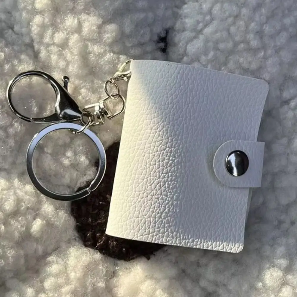 2 Inch Mini Photo Album DIY Wallet Small Album Photo Album Keychain Vintage Backpack Keyring Photo Card Holder Jewelry Gift