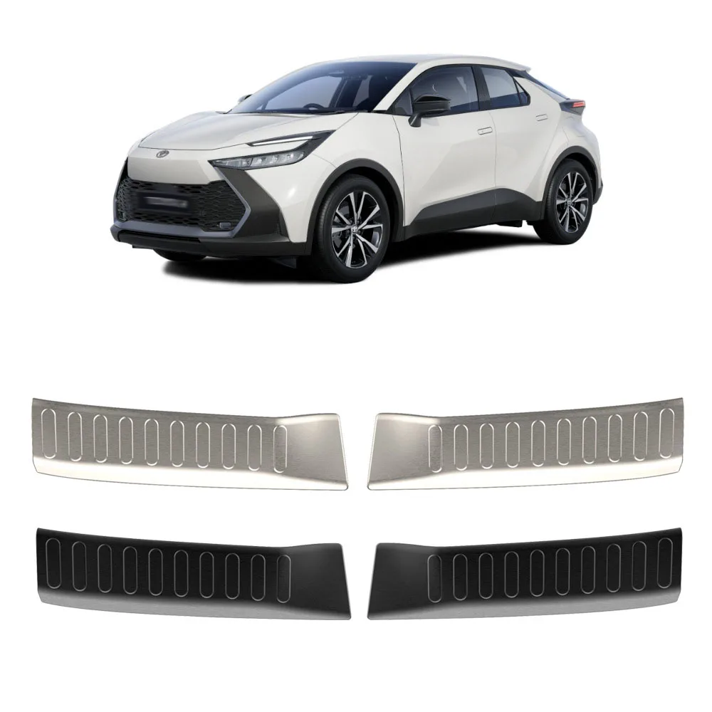 For Toyota CHR C-HR 2024 2025 Inner Rear Trunk Car Door Sill Edge Protector Trunk Rear Bumper Guard Plate Cover Trim Accessories