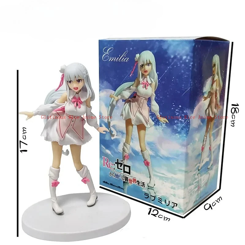 

In stock 17cm Re:Life in A Different World From Zero Anime Peripherals Emilia Action Figure PVC Cute Doll Children's Toys Gifts