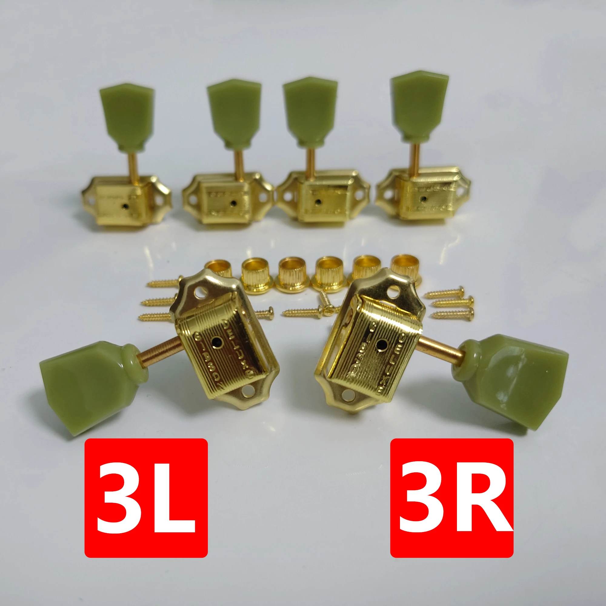 

3L3R 1 Set Gold GIB Deluxe Vintage Guitar Machine Heads Tuners Tuning Pegs for 6 String Electric guitars Replacemen