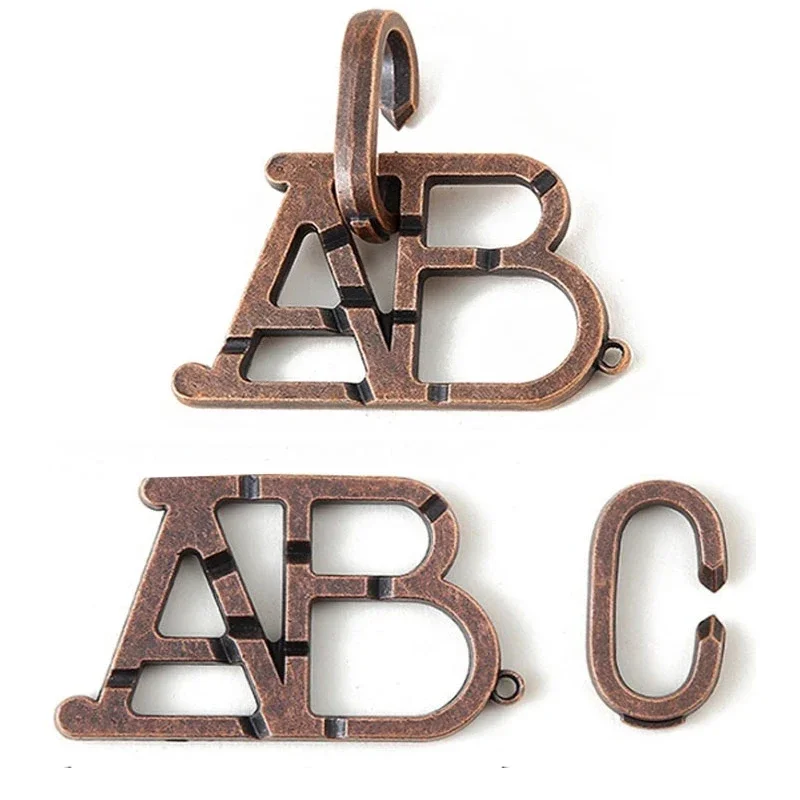 ABC Lock Puzzle Unwrap Toys Metal Puzzles Brain Teasers IQ Games For Adults Kids  Educational Puzzle Toy