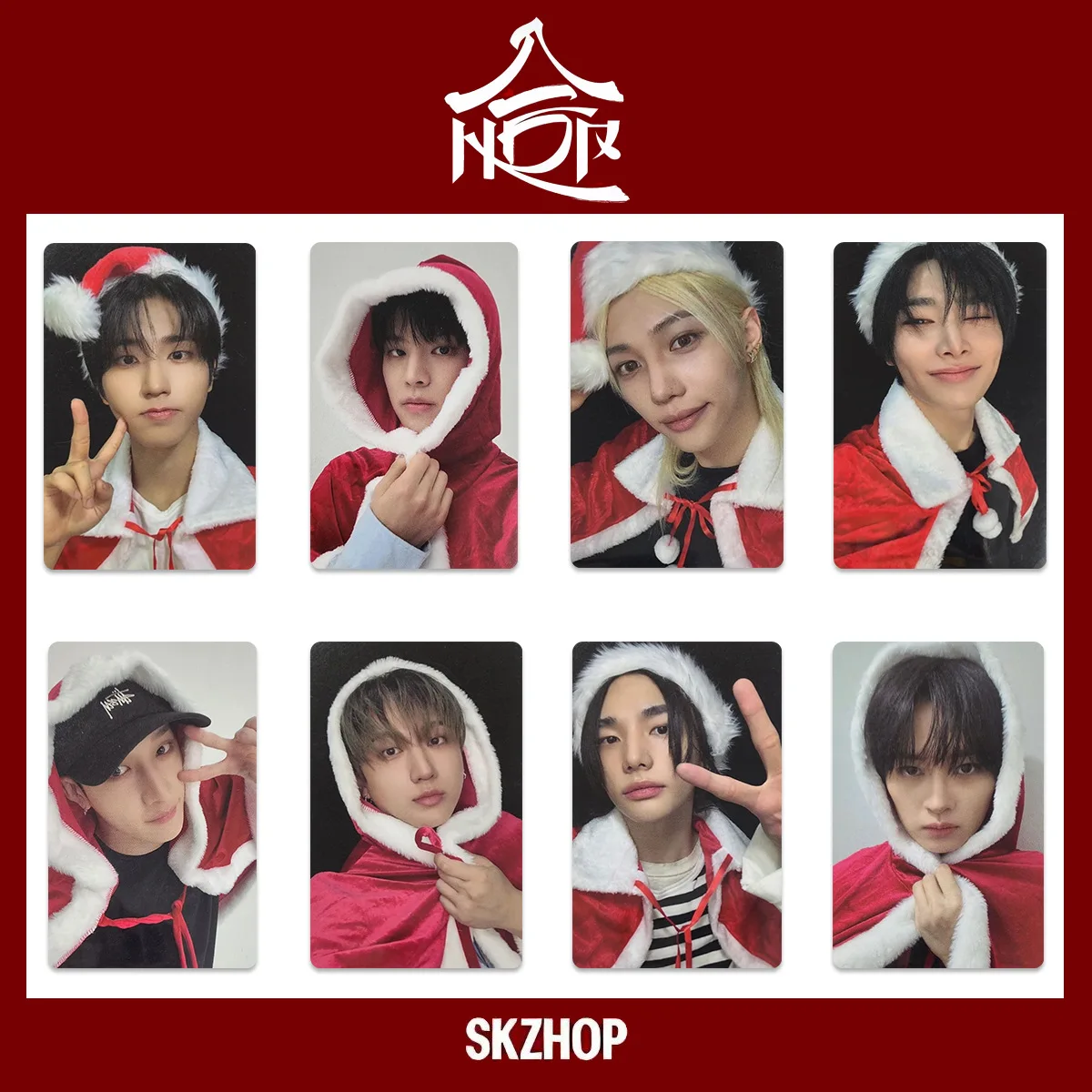 8pcs Stray Kids Small Card SBS Popular Song Entry Card SKZOO HOP Special Card Christmas Card Fan Collection Card Gift