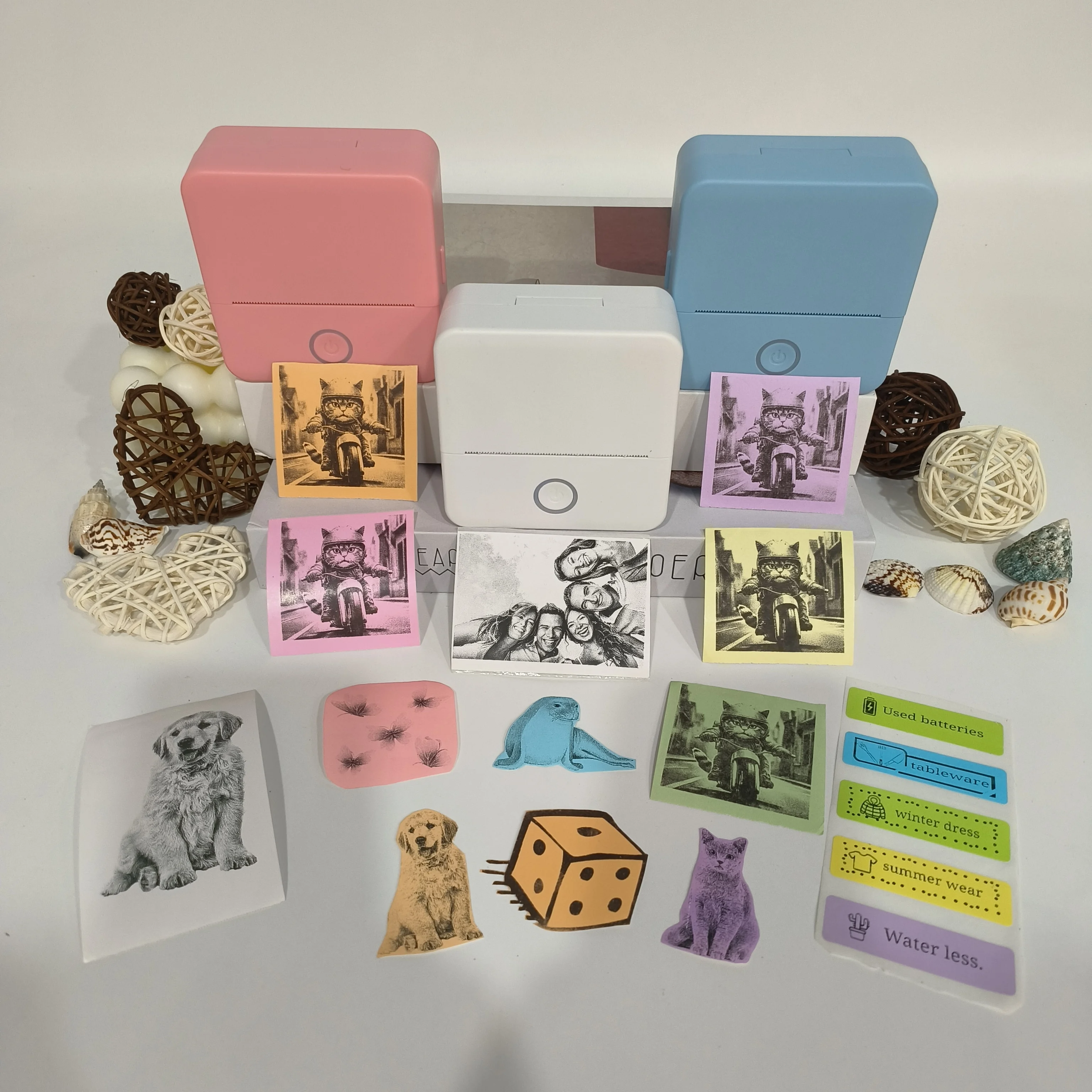 

Многофункциональный портативный беспроводной мини-принтер для фото, совместимый с различными типами бумаги, поддерживает печать фотографий и этикеток.