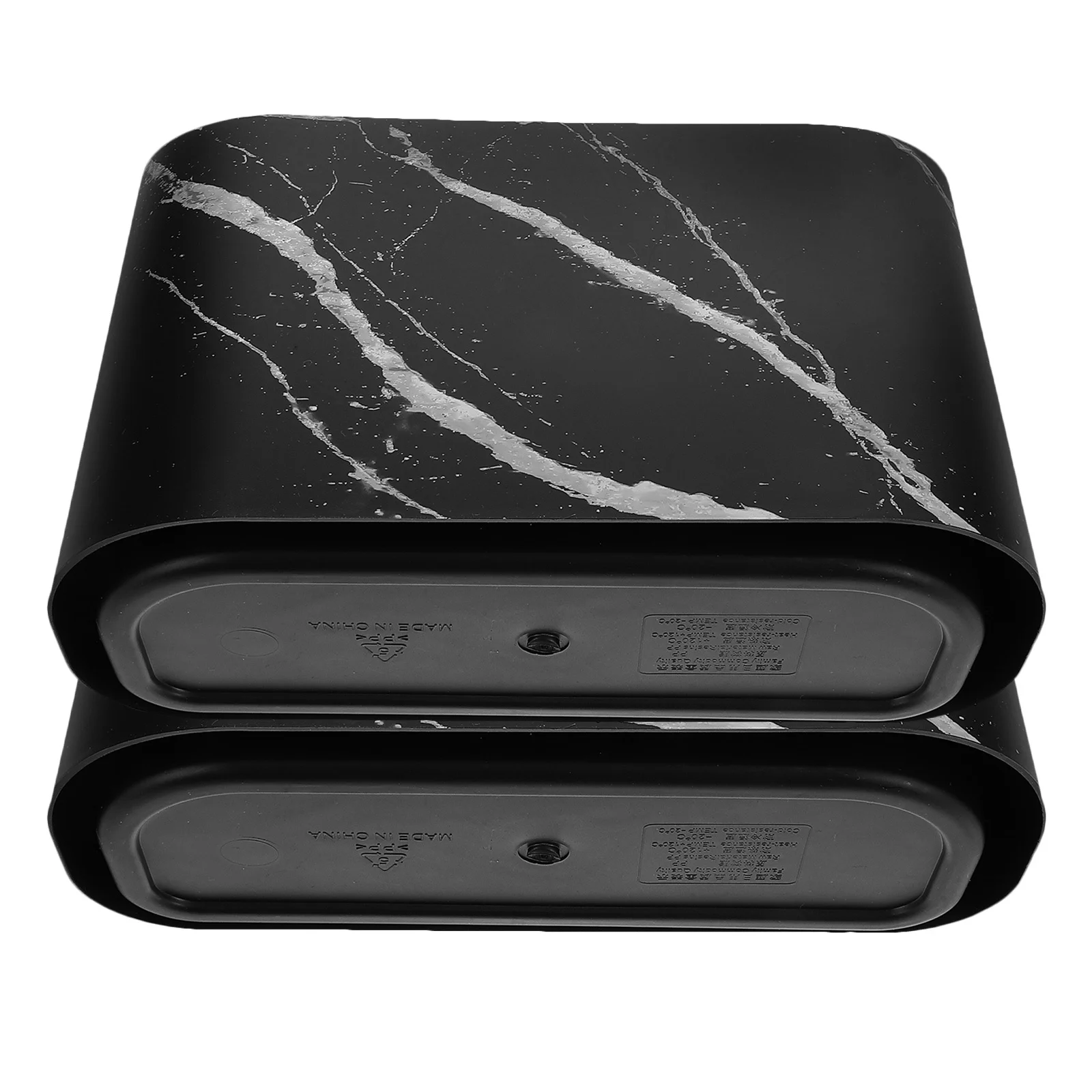 

2 Pcs Plastic Small Waste Paper Basket Mini Countertop Trash Can Desktop Wastebasket Garbage