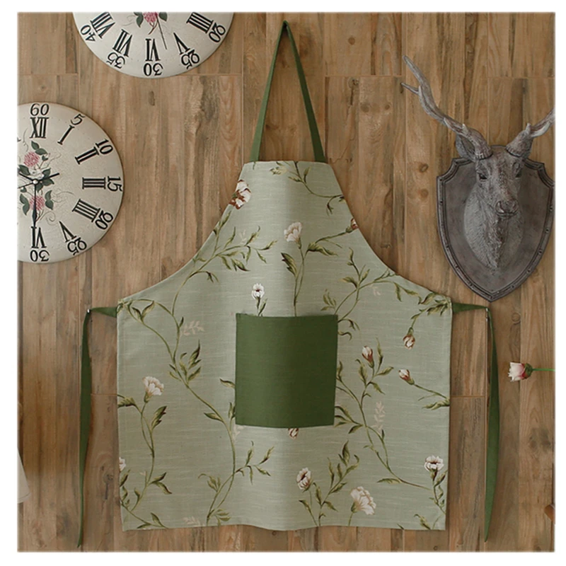 

Фартук из хлопка и льна для взрослых, 68x64 см