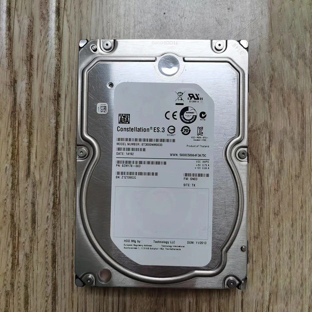 Жесткий диск для ST3000NM0033 для сервера, жесткий диск RWV72 3T SATA 7,2 K 3,5 ", жесткий диск