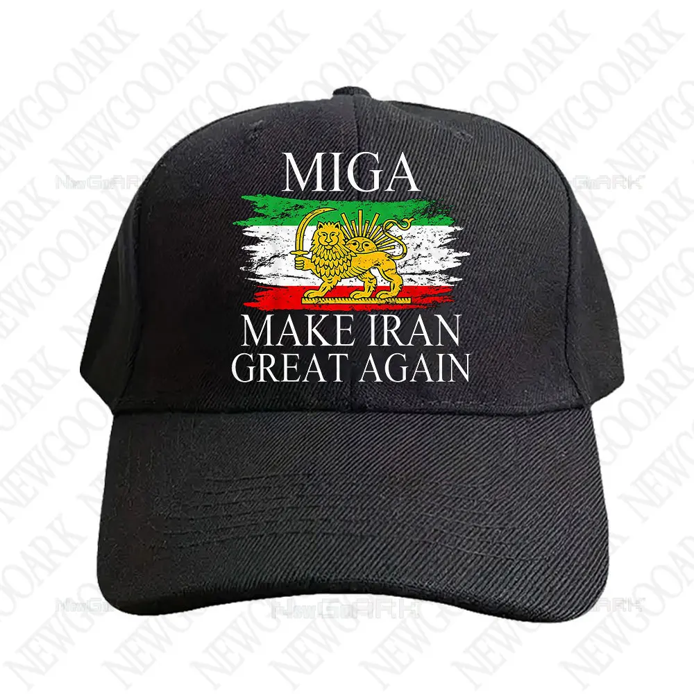 Iran Flag Map Lion Sun Sword Free Iran Support Iran Cap Woman Man Adult  Adjustable Printed Baseball Caps Trucker Cap Outdoors
