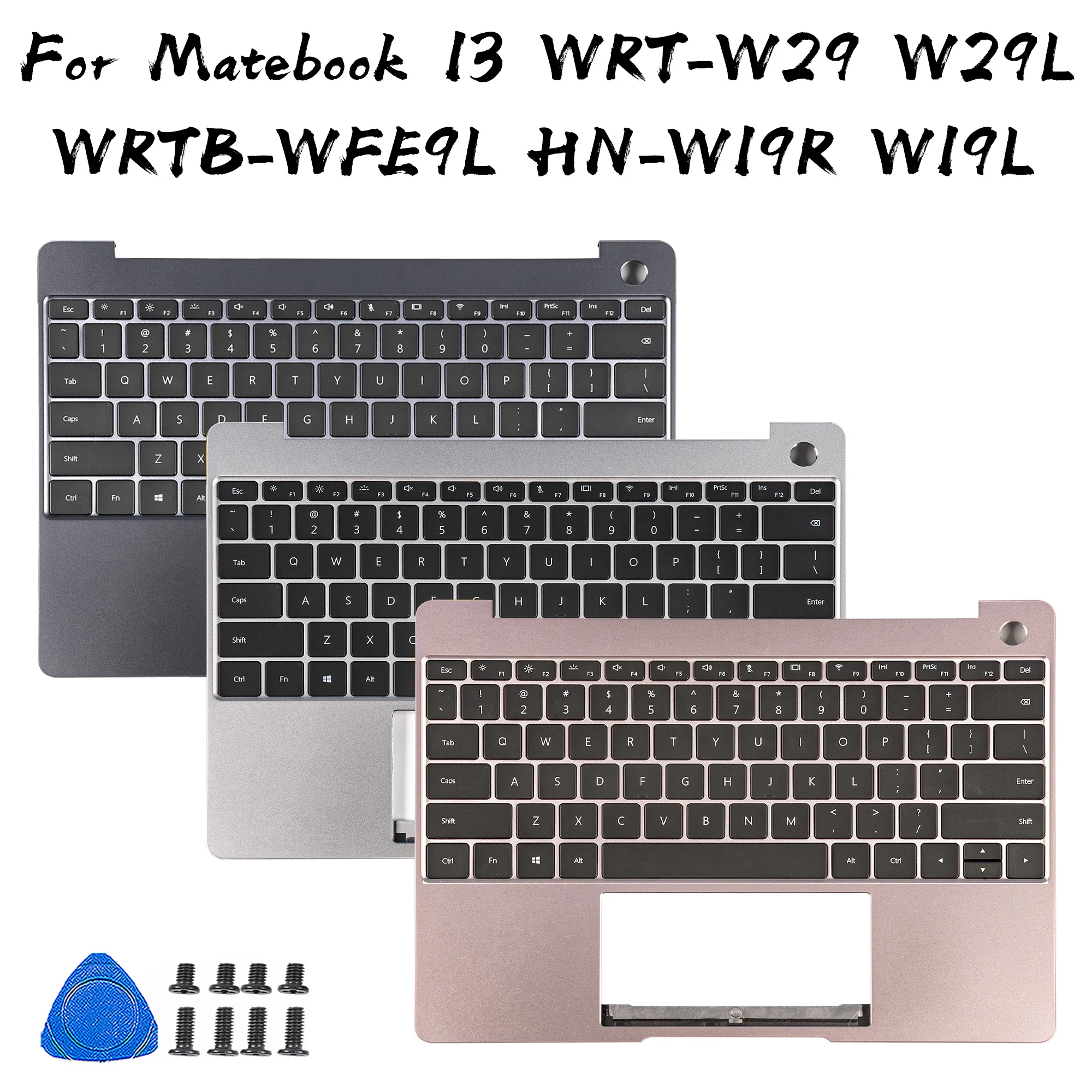 New Keyboard For Huawei Matebook 13 WRT-W29 W29L WRTB-WFE9L HN-W19R W19L Top Case Palmrest Upper Case With Keyboard Laptop Parts