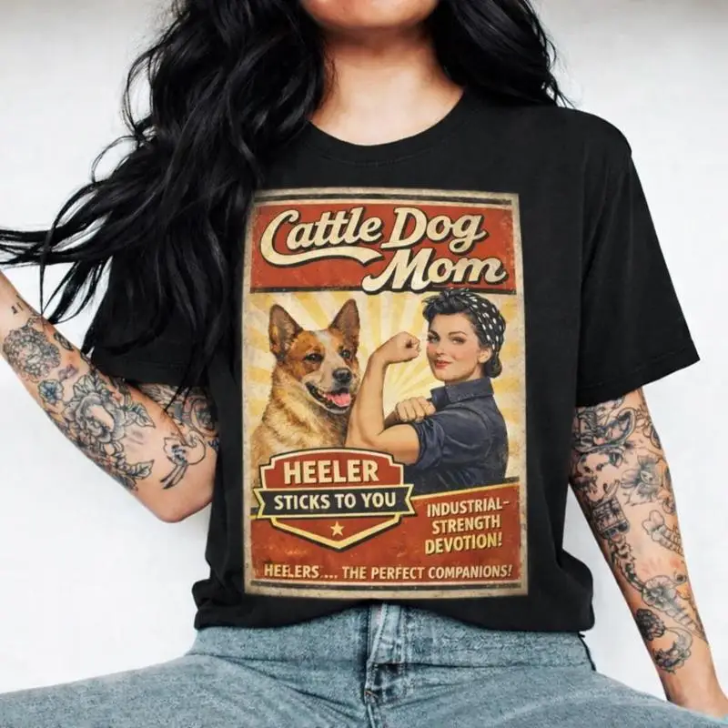 Cattle Dog Mom Vintage Heeler T-Shirt