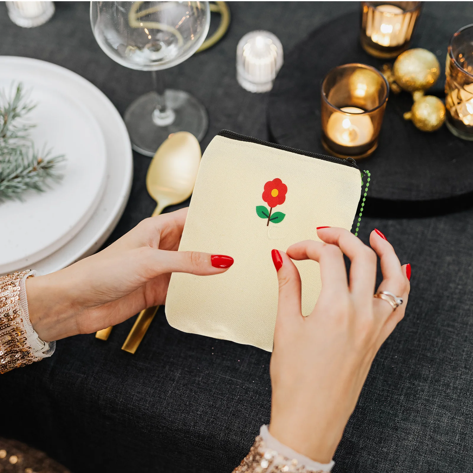 تخزين قماش صغير منظم يومي للسفر محمول للعملات المعدنية وحقيبة عملية ومحفظة عصرية وكابل بيانات وحقيبة صغيرة خفيفة الوزن #6