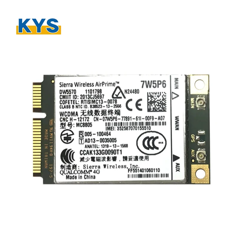 DW5570 7W5P6 Sierra MC8805 HSPA+ WWAN Broadband Mobile WWAN Network Card 3G for DELL E5440 E6440 E6540 E7240 E7440 M4800 M6800