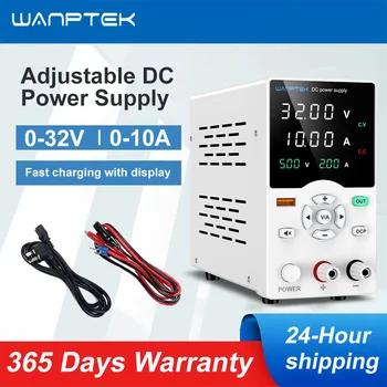 Wanptek adjustable DC power supply switching power supply with USB fast charging display mobile phone repair coating aging