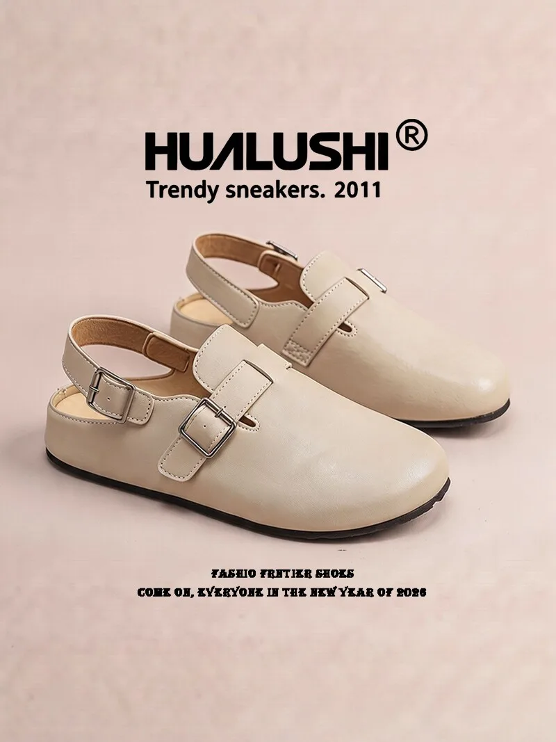 Men's Birkfoot Slip-On Work Sports Shoes Soft Bottom All-Match Autumn 2026 New Style Korean Version round Toe Low Heel
