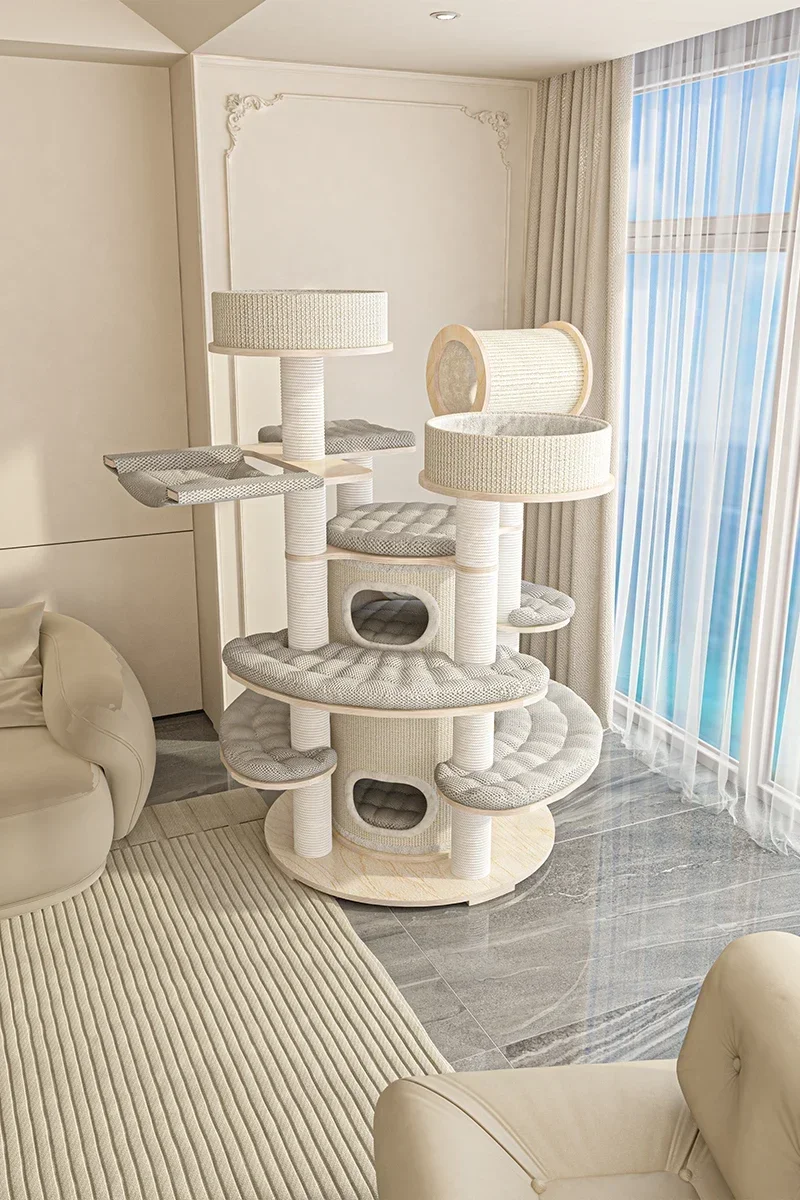 Wholesale  Large Cat Tree Modern Interactive Cat Toy Wear-Resistant Pet Supplies with Carton Packaging Premium