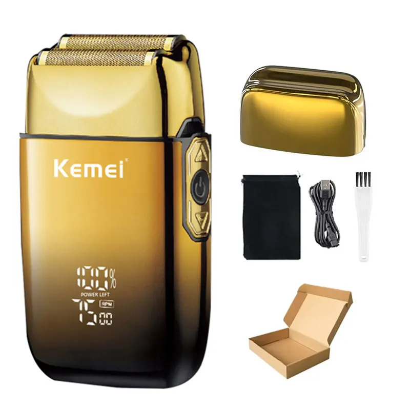 Kemei Professionele Haarkapper Haarsnijmachine 0mm Haartrimmer Oplaadbare Elektrische Scheerapparaat voor Mannen KM-TX10 KM-1757 Set