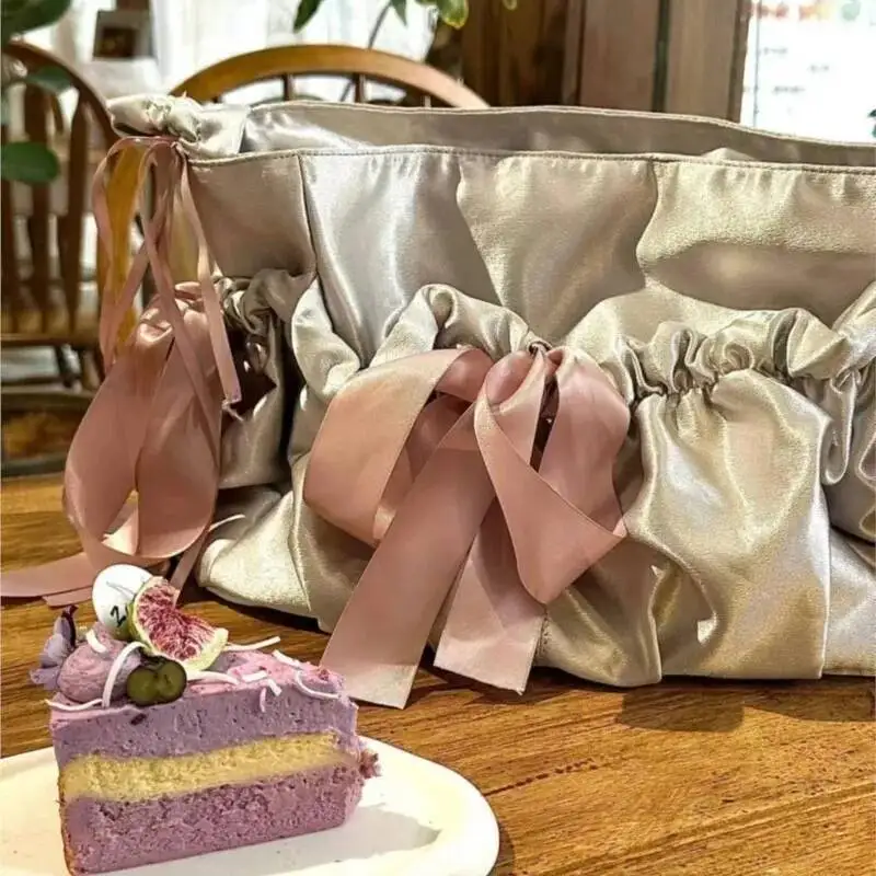 Bloom Haruku Bow Sier Messenger Women Sweet Cool Soft Large Capacity Ita Bags Ladies Fairycore Aesthetic Y2k Bag Chic