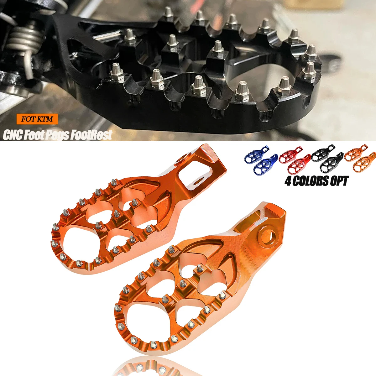 Motorcycle CNC Foot Pegs FootRest Footpegs Rests Pedals For KTM EXC EXCF XCW XC SX XCF SXF 125 150 250 300 350 450 500 2023 2024