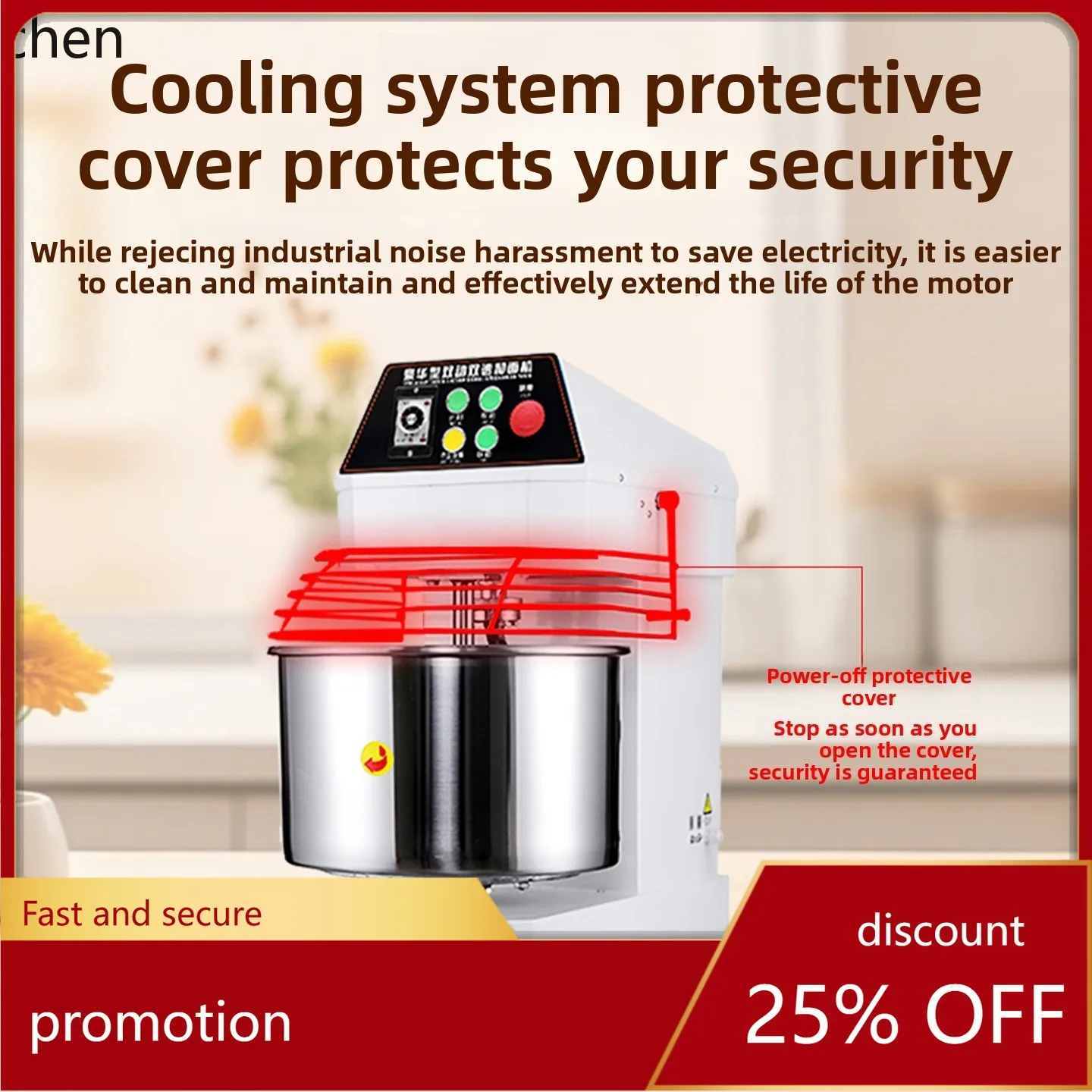 

HXL Dough Mixer Double Action Double Speed Frequency Conversion Fully Automatic Flour Mixer