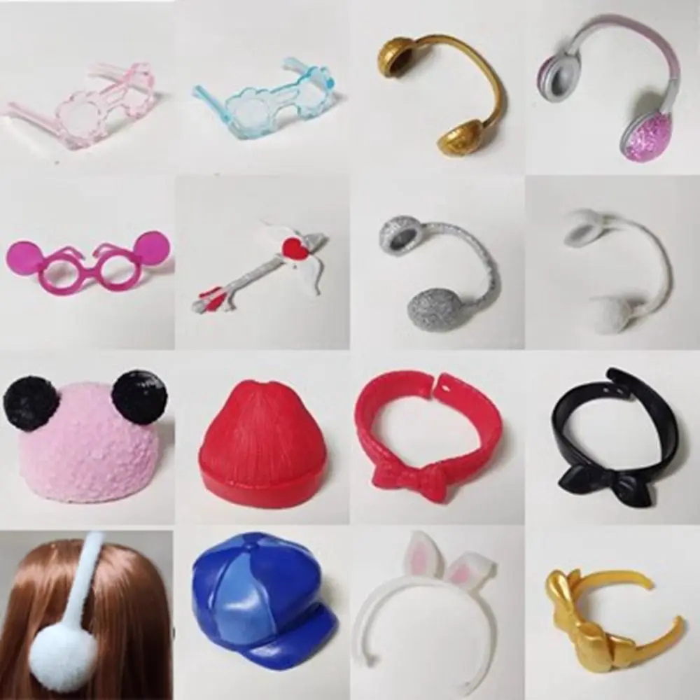 30cm Doll Doll Earphones Cute Rabbit Headband Mini Eyeglasses For 1/6 Doll Dollhouse Decoration DIY Doll Accessories