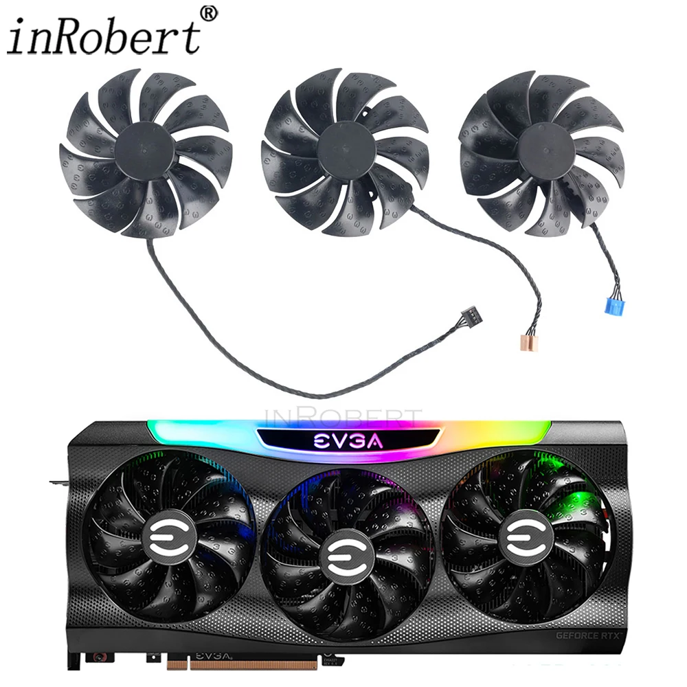 Ventilador de placa gráfica, GPU Cooler, PLD09220S12H, 12V, 0.50A, 4Pin, 87mm, EVGA, RTX, 3070, 3080, Ti, 3090, FTW3, Ultra