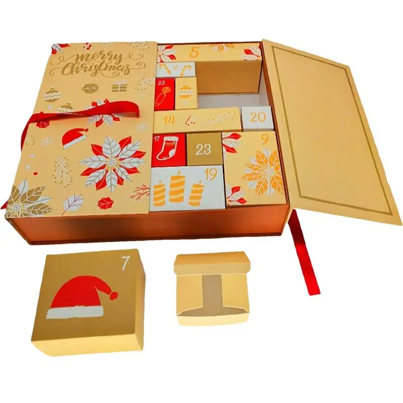 New Christmas Countdown Box 24 Grids Adults Made Your Own Advent Calendar Empty Advent Cardboard Boxes To Fill For Small Models