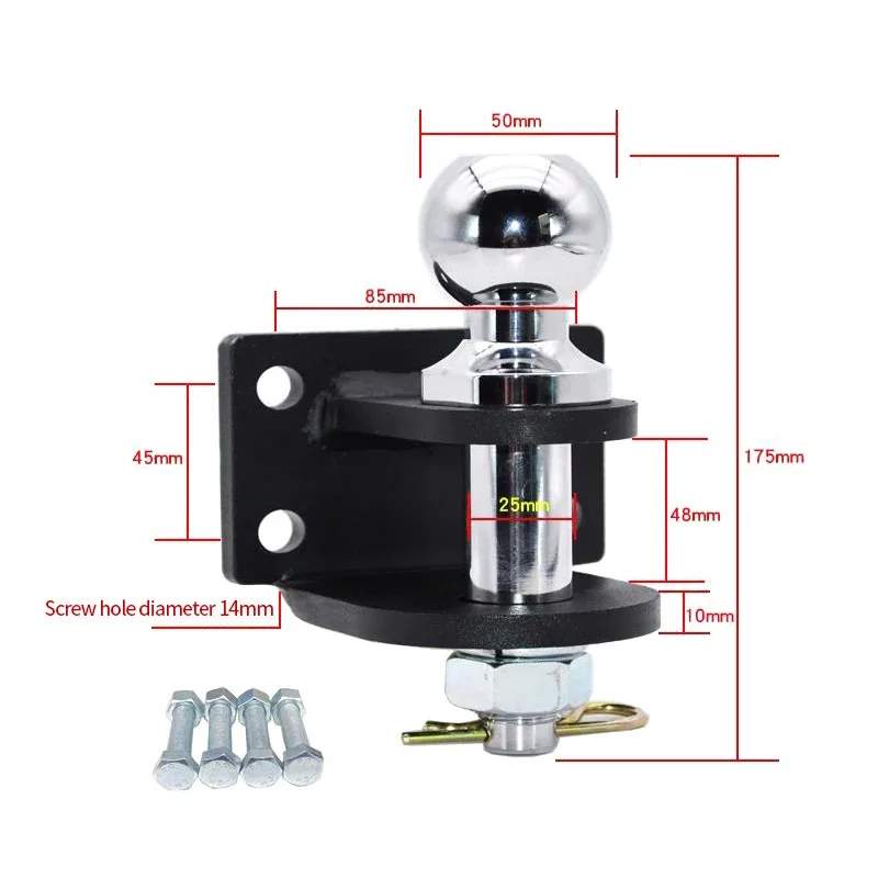 ZAIQU قافلة وصلة مقطورة اكسسوارات 50 مللي متر الصلب الكرة جبل سحب هوك الإدراج المباشر نوع سحب وصلة ل مقطورة RV تجديد P