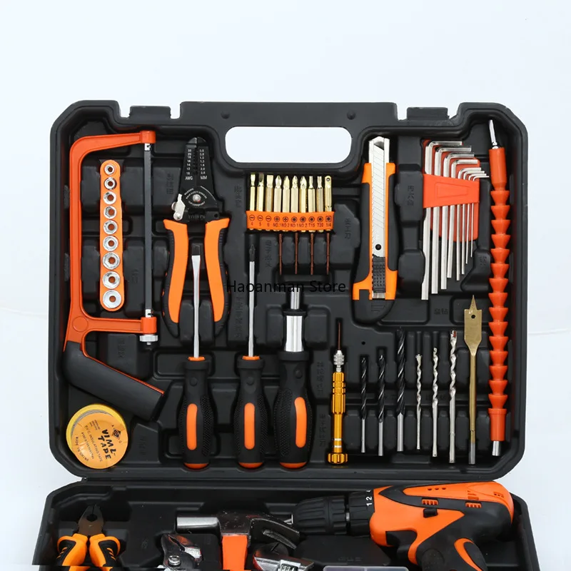 Household hardware set tools, multifunctional repair combination tools, electrician car repair toolbox