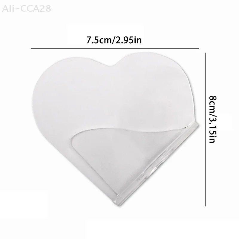 1 Stück Acryl-Make-up-Paletten, Mischtablett, klare, handgehaltene Liebes-Herz-Paletten für Kosmetik, Nagelkunst
