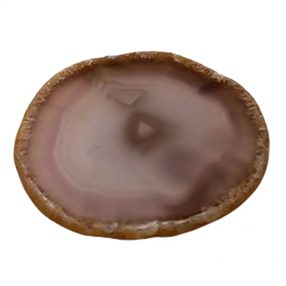 Chic Cup Mat Heat-resistant Smooth Surface Dyed Sliced Agate Coaster  Stone Dyed Coaster for Living Room