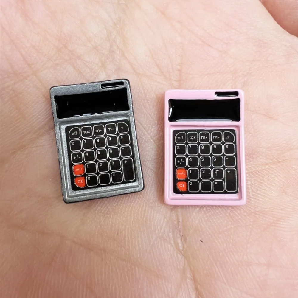 Simulação 1:12 casa de bonecas calculadora criativa mini casa de bonecas em miniatura calculadora móveis brinquedos bonito