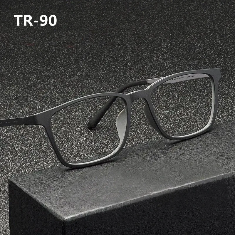 Ultraleichte, modische TR90-Lesebrille für Damen, quadratisch, flexibel, verschreibungspflichtige Herren-Brillengestelle