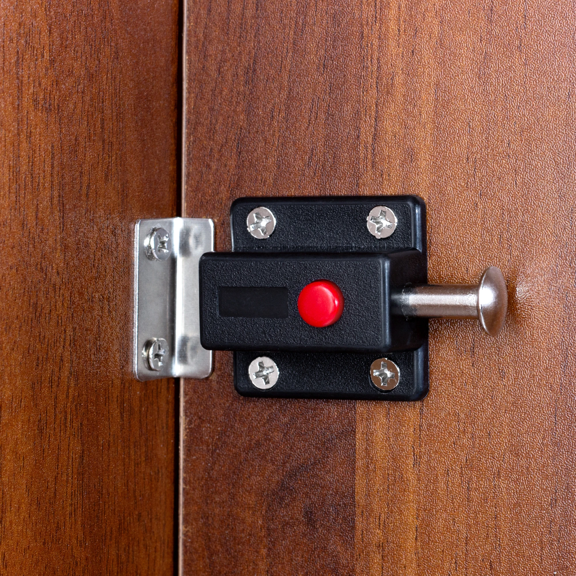 2 قطعة أسود أبيض البلاستيك قفل بمزلاج الصحافة زر الربيع إغلاق باب خشبي إغلاق الترباس لخزانة أثاث نافذة خزانة #1