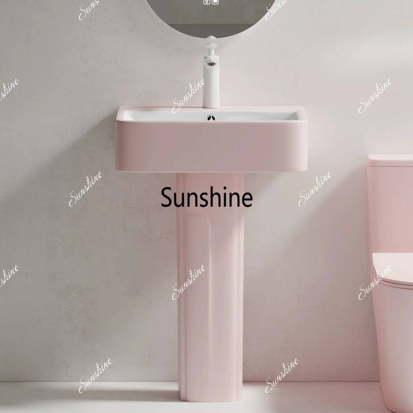 Ceramic floor-to-ceiling column basin, bathroom hand wash basinTJ
