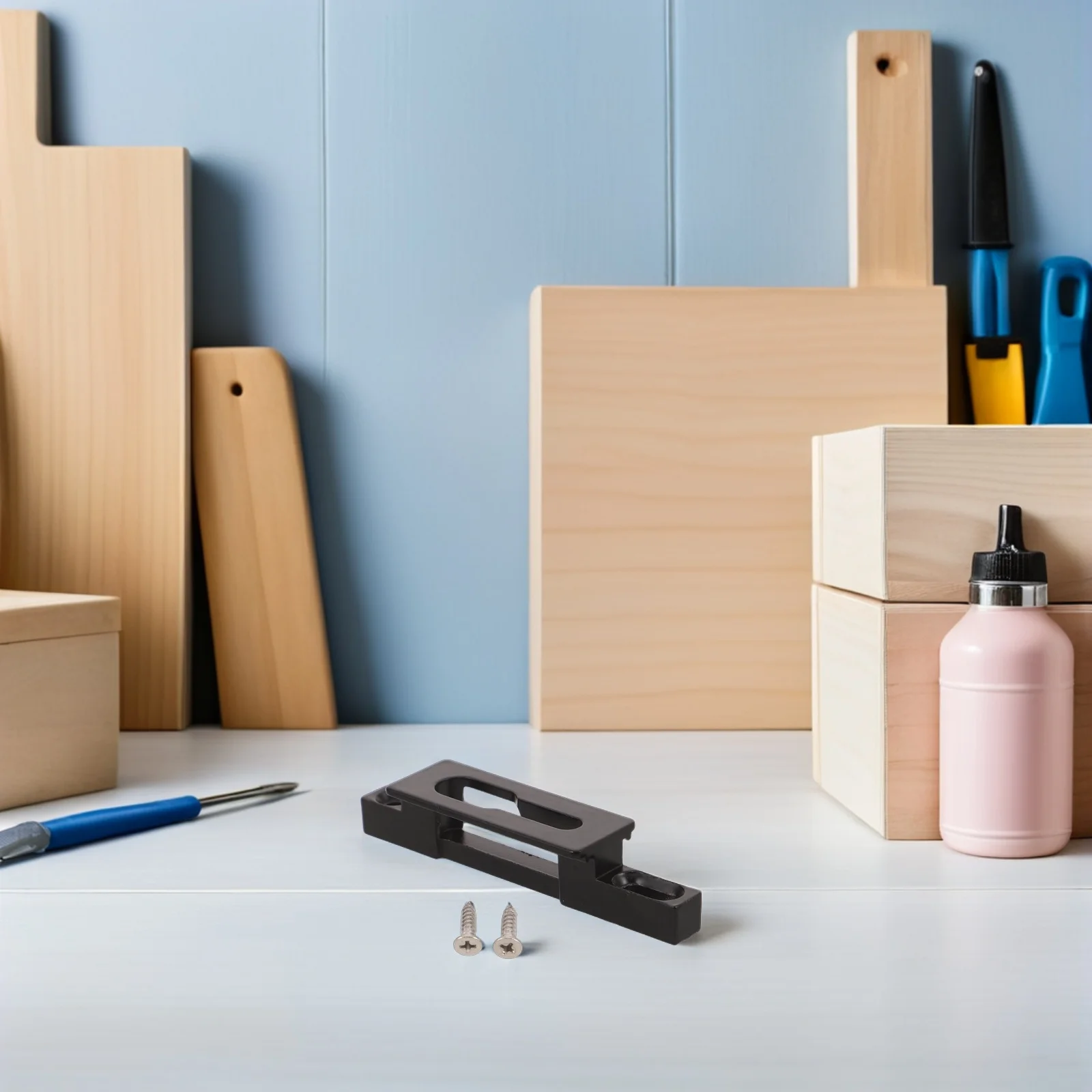 

Sliding Door Keeper Dual Hole Metal Lock Strike Plate For Window Door Security Pet Proof Heavy Duty Sliding Glass Lock