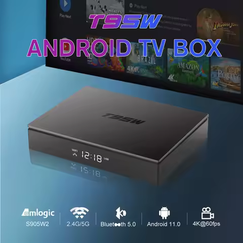 T95W Android TV 11 Smart TV Box Amlogic S905W2 4GB 32GB 5G Dual Wifi BT5.0 AV1 4K AndroidTV