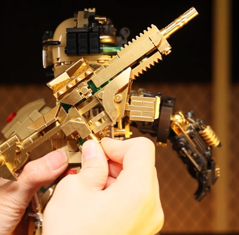 

1225PCS Mechanical Robot Building Blocks Mechanical Semi-disassembled Mecha Soldier with Gun Movie Series Toys Kids Boys Gifts