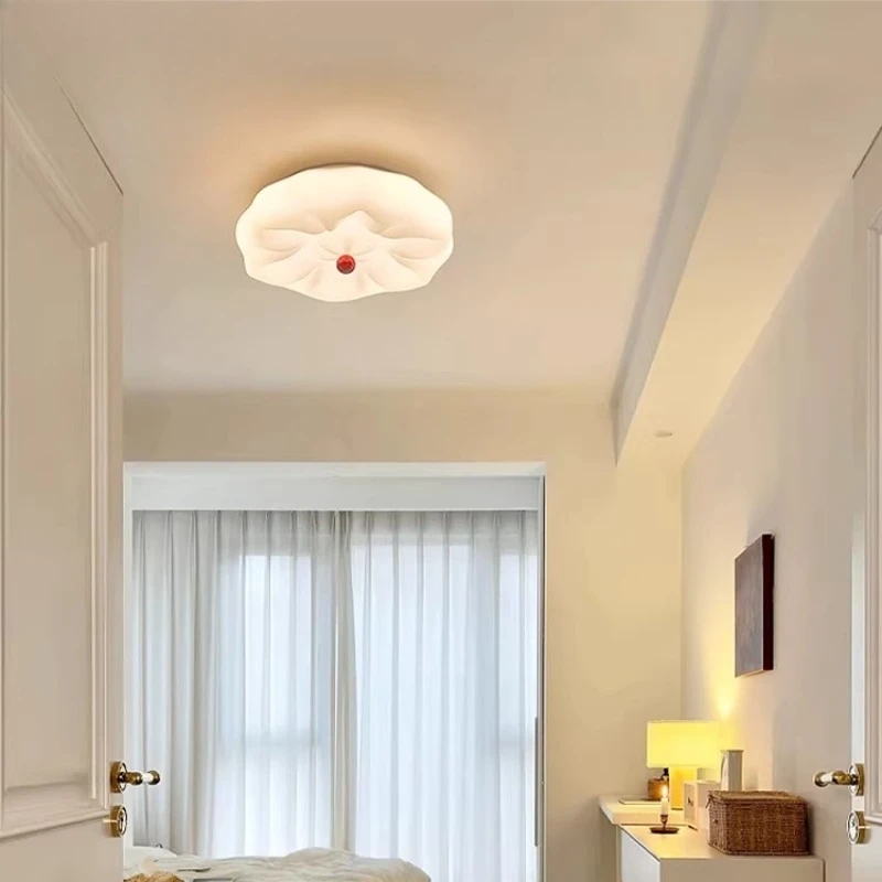 Modern Cream Style LED Ceiling Lights Girl Bedroom Children's Room Restaurant Study Eye Protection Home Decoration Hanging Lamps