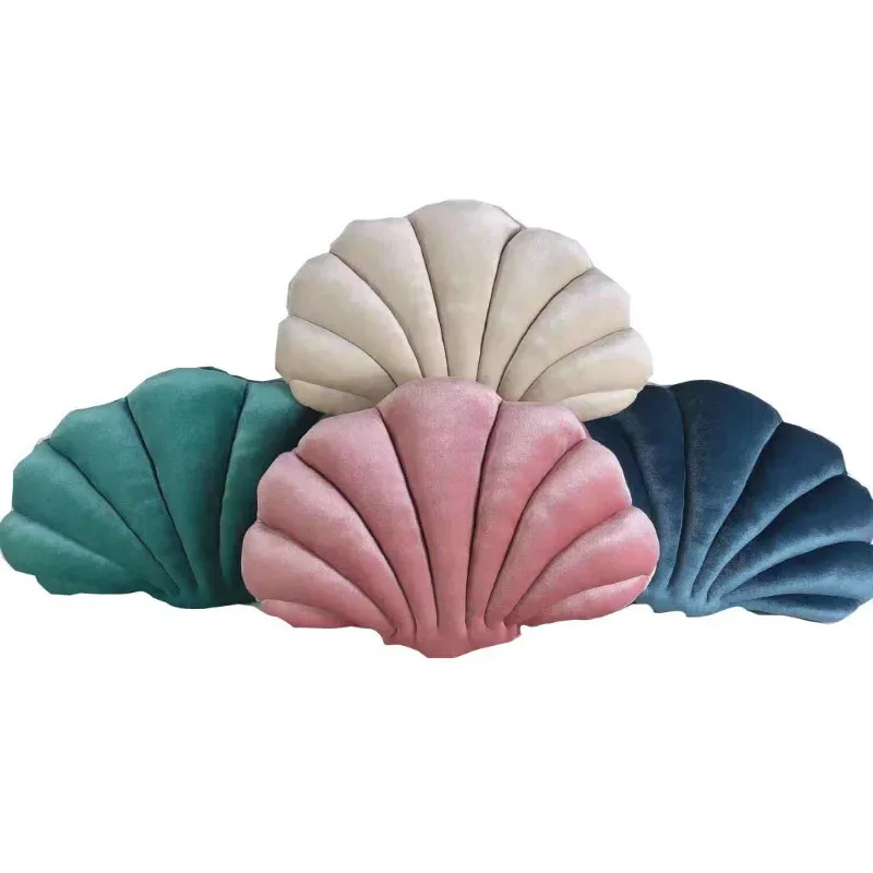 

Cushion Decorative Pillow Love Present Soft Shiny Big Shell Warm Room Home Sofa Chair Bedding Decorating Coussin
