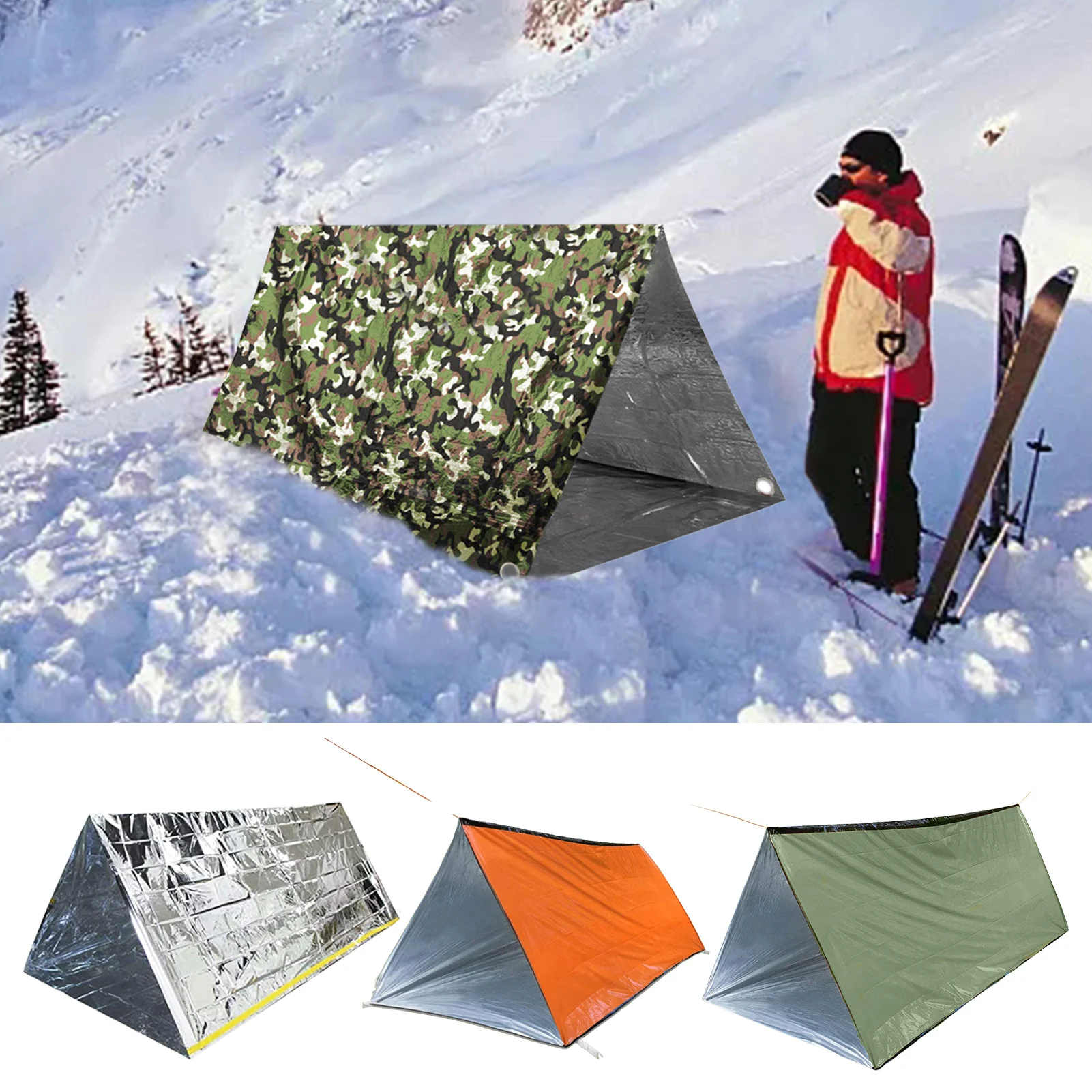 Emergency Shelter Waterproof Thermal Blanket Rescue Survival Kit SOS Sleeping Bag Survival Emergency Tent Outdoor Equipment