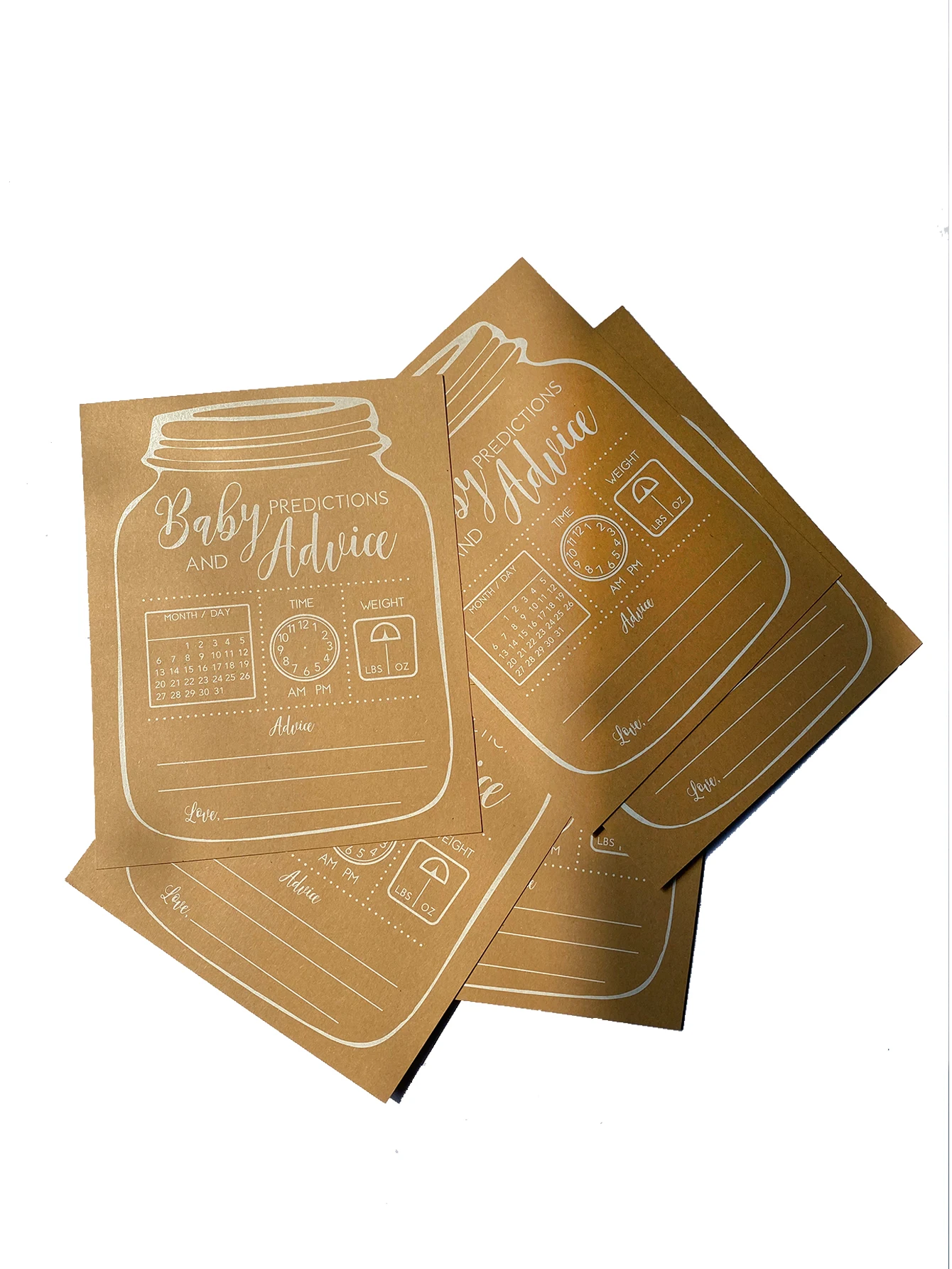 10pcs Baby Baptist Party Kraft Paper Baby Suggestion Blessing Prediction Card