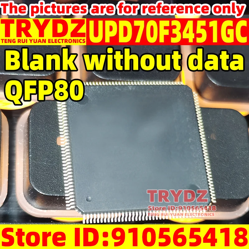 1pcs Blank without data UPD70F3451GC D70F3451GC QFP80 for Variable frequency air conditioning IC microcontroller chip