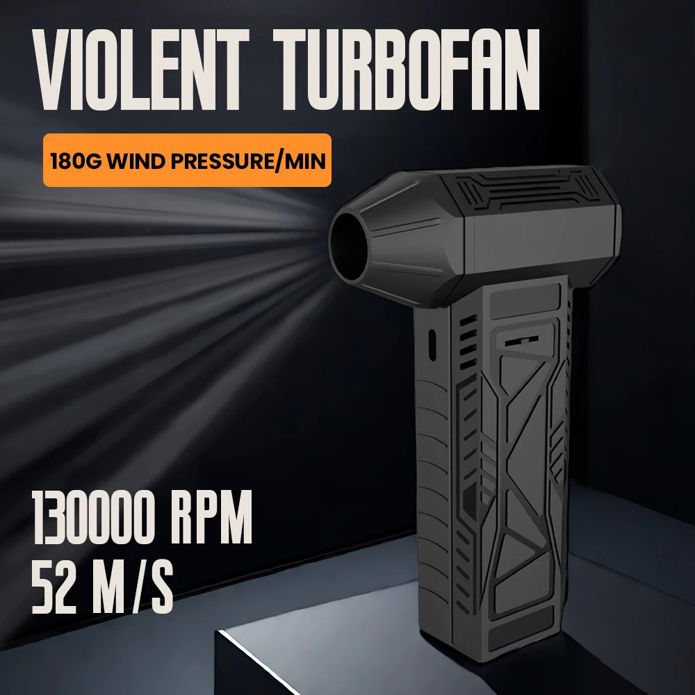 

130,000 RPM Wind Speed 52m/s industrial Duct Fan Generation Violent Blower Mini Turbo Jet Fan Handheld Brushless Motor