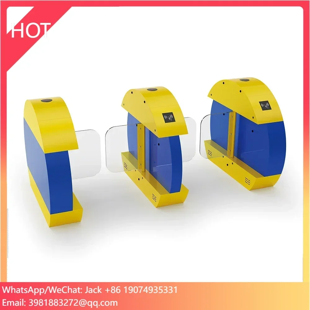 

Modern Swing Barrier Turnstile Gate For Amusement Parks With Card, QR Code, And Facial Recognition Entry
