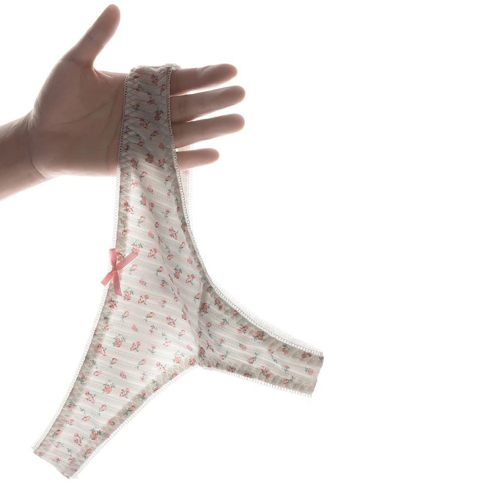 WarmSteps - Juego de 3 Tangas de Cintura Baja para Mujer, con Estampado Dulce y Moderno, Ropa Interior Suave y Cómoda, Sexy, Talla Grande, T-Back