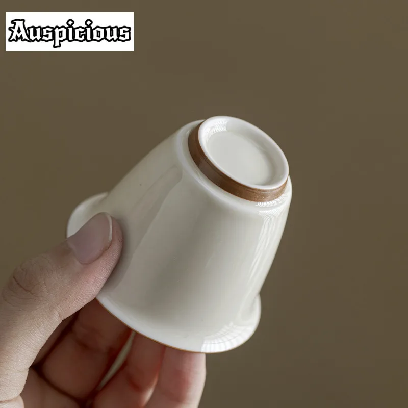 كوب شاي برسيمون مسحوب يدويًا ، كوب رئيسي مزجج ، كوب تذوق سيراميك ، إبريق تأمل ، كونغ فو تيوار ، 45 لون ، 2 كوب لكل مجموعة