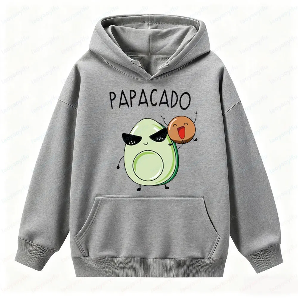 الأسرة مطابقة الأفوكادو البلوز Papacado Mamacado متعة الرجال النساء هوديس استحمام الطفل هدية القمم إعلان الحمل البلوز