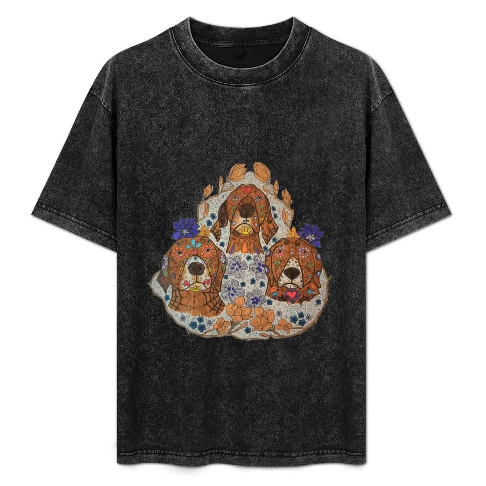 

The Sugar Skull GSPs T-Shirt Plus Size Basic Cotton T-Shirt