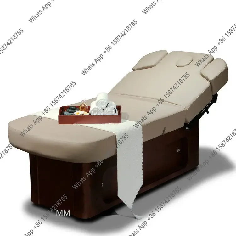 ff High-grade electric beauty bed massage tattoo embroidery multi-functional beauty bed solid wood bed frame automatic lifting